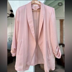 Kori Faux Silk Blush Blazer